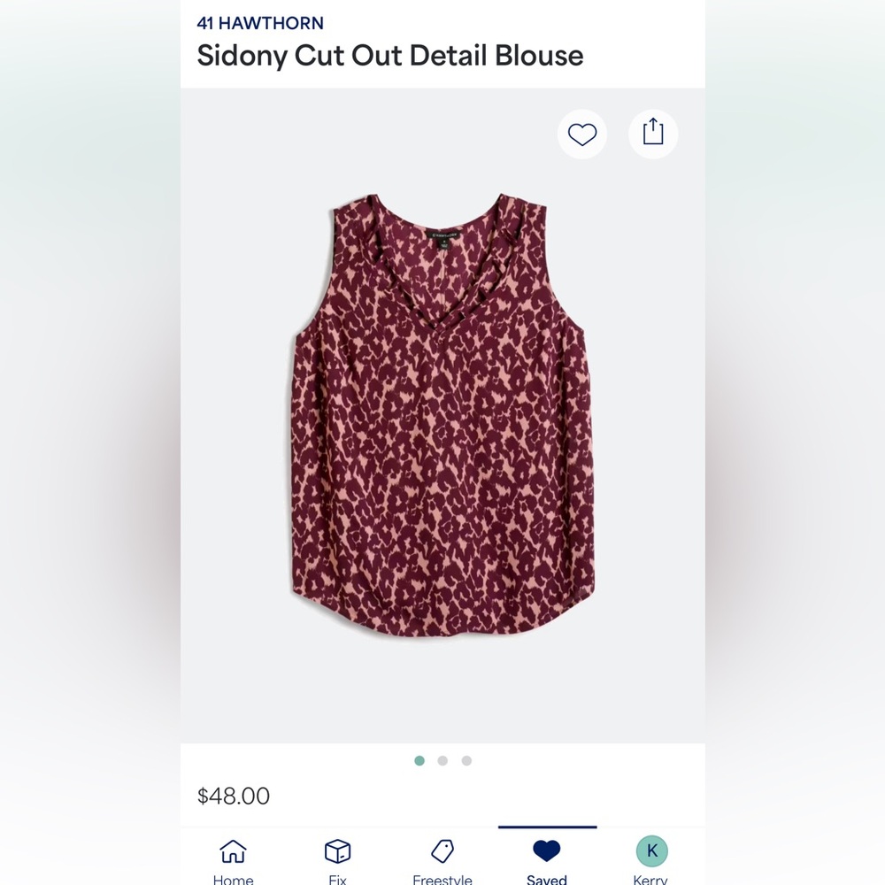Stylish Women's Sleeveless Top - Pink and Purple